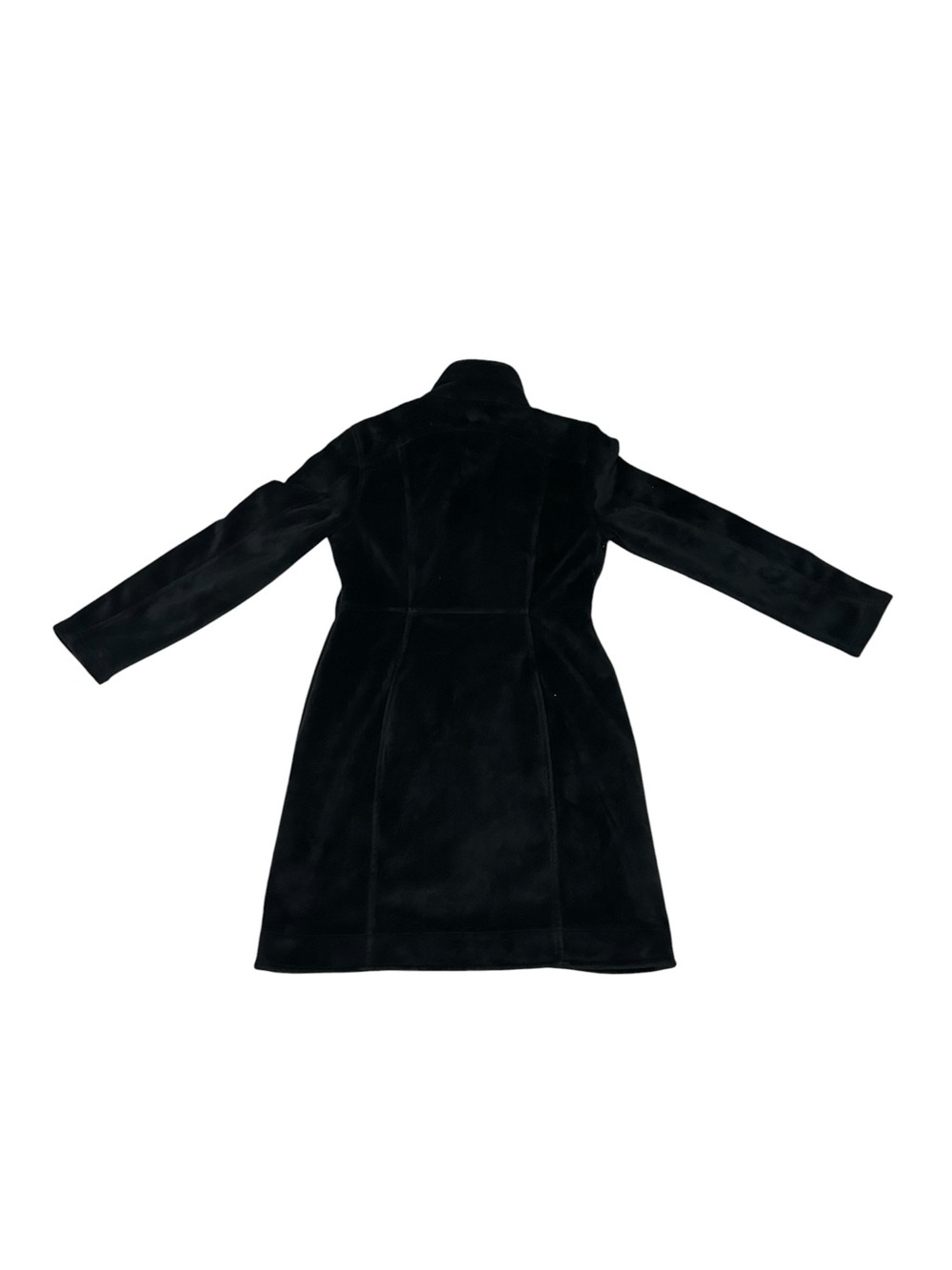 ATHLETA Minka Plush Fleece High Collar Neck Zip Longline Jacket Coat - Picture 3 of 5